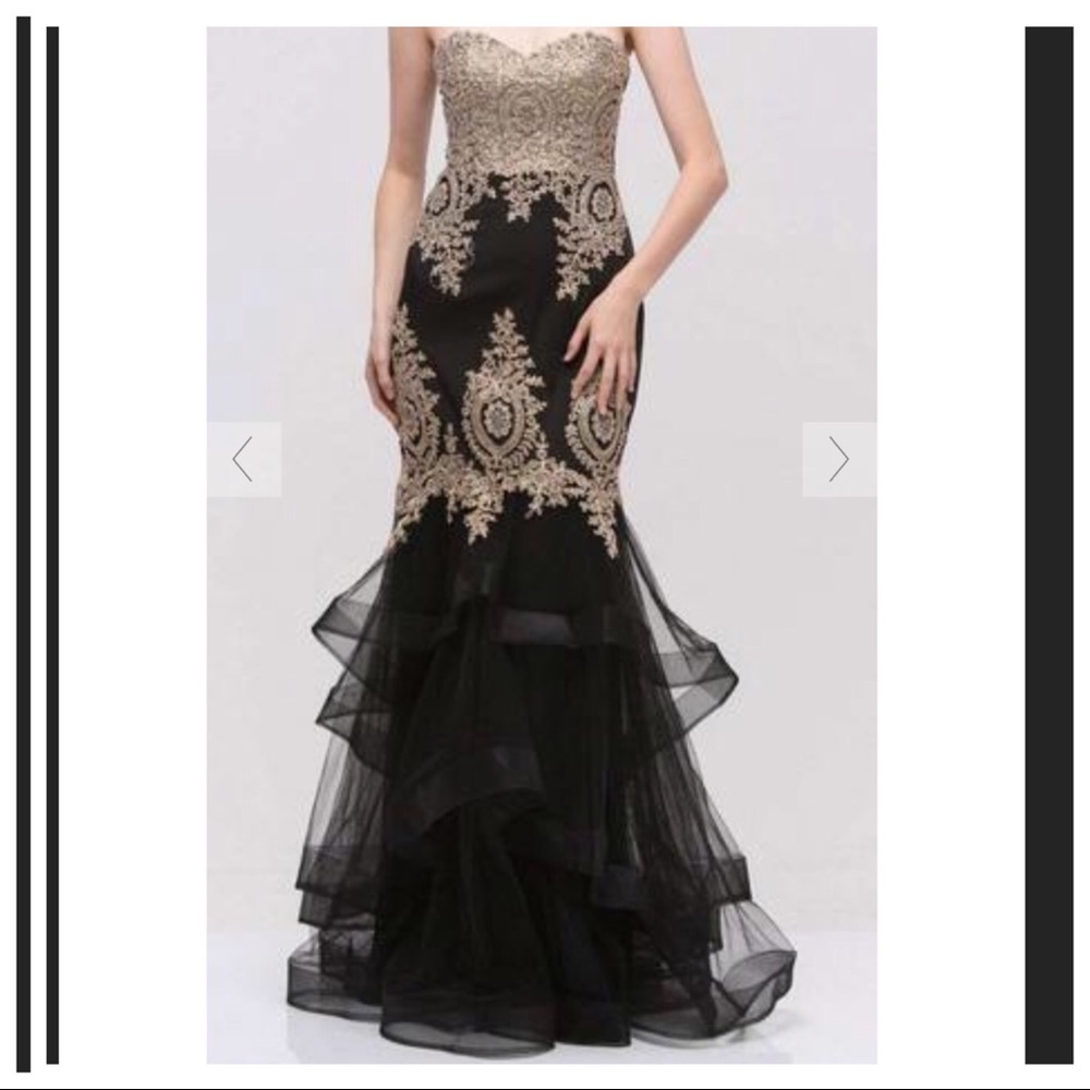 Fashion Eureka 6009 Black sequin sweetheart Gown